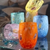 Set de 6 vasos de agua con forma redondeada 10cm en vidrio colorido Bombetta Venta
