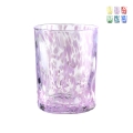 Set de 6 vasos de agua de mesa de 10 cm en vidrio colorido Carnaval Promoción