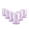 Set de 6 vasos de agua de mesa de 10 cm en vidrio colorido Carnaval Precio