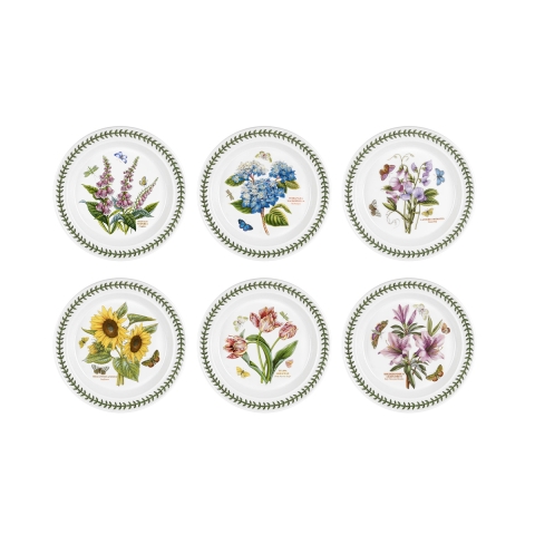 Juego de 6 platos de porcelana Portmeirion Botanic Garden de 25 cm Promoción