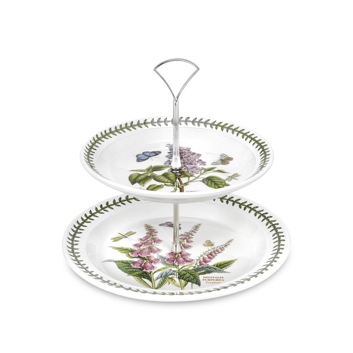 Alzador de porcelana de 2 niveles Portmeirion Botanic Garden para pasteles Promoción Alzador de porcelana de 2 niveles Portmeirion Botanic Garden para pasteles Promoción