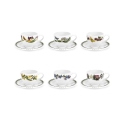 Juego de 6 tazas de café de porcelana Portmeirion Botanic Garden Promoción