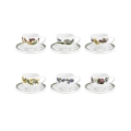 Juego de 6 tazas de café de porcelana Portmeirion Botanic Garden Promoción