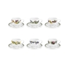 Juego de 6 tazas de café de porcelana Portmeirion Botanic Garden Promoción