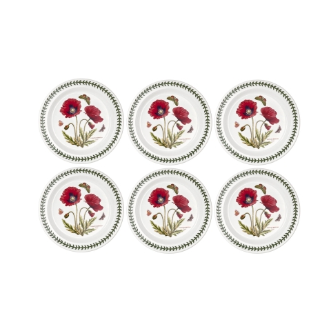 Set de 6 platos llanos 26,7cm en porcelana Portmeirion Botanic Garden Promoción