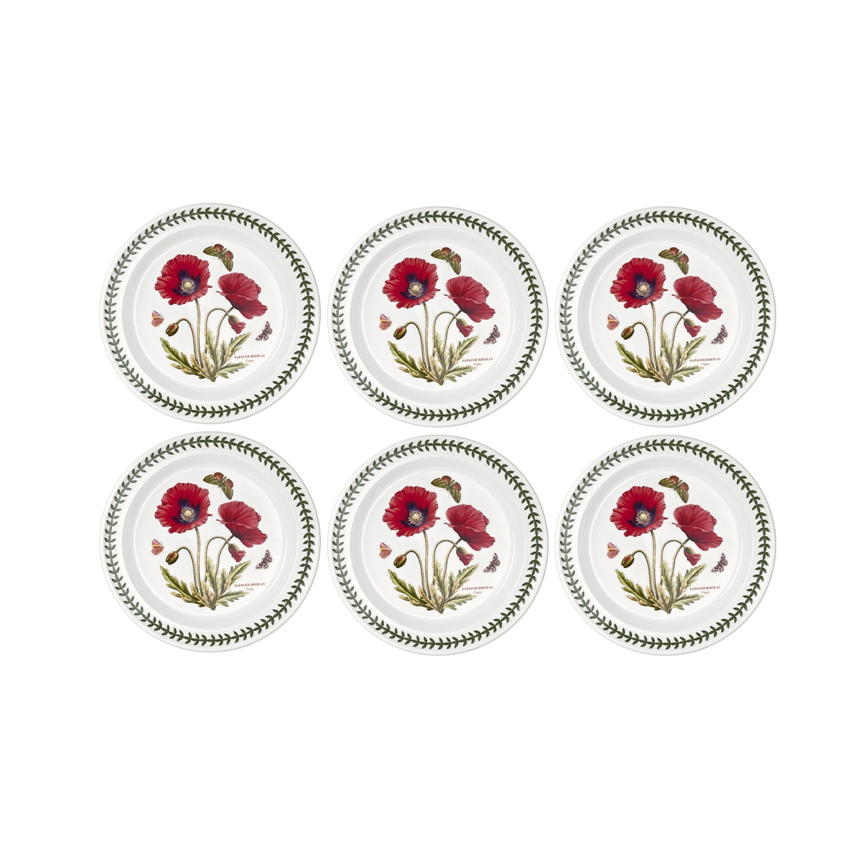 Juego de 6 platos llanos de porcelana de 26,7 cm Portmeirion Botanic Garden Promoción