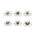 Juego de 6 tazas de té con platillo de porcelana Portmeirion Pomona Promoción