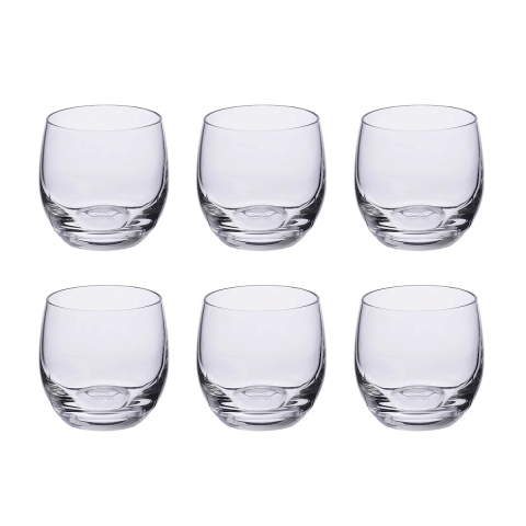 Set de 6 vasitos de licor de vidrio abombado para cocina, bar o restaurante Mexico Promoción