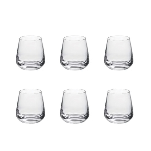 Set de 6 vasos de licor de vidrio Goccia para cocina, bar y restaurante Mexico Promoción