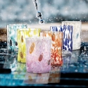 Set de 6 vasos de agua de vidrio coloreado surtido 10 cm Murrine Venta