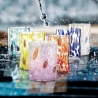 Set de 6 vasos de agua de vidrio coloreado surtido 10 cm Murrine Venta
