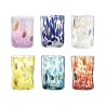 Set de 6 vasos de agua de vidrio coloreado surtido 10 cm Murrine Oferta