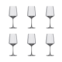 Juego de 6 copas de vino de cristal 400 ml para cocina, bar, restaurante Siesta Promoción