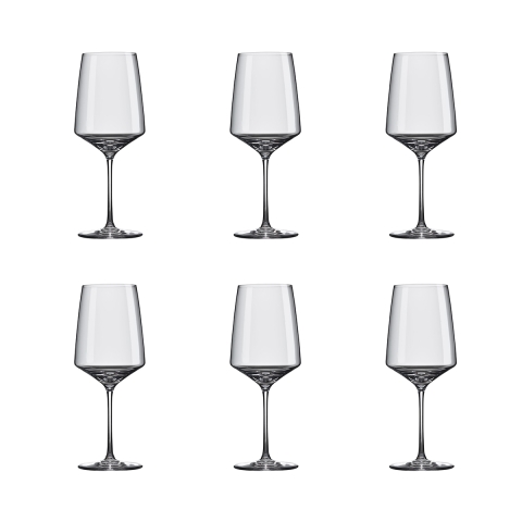 Juego de 6 copas de vino de cristal 400 ml para cocina, bar, restaurante Siesta Promoción