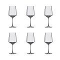 Juego de 6 copas de vino de cristal 400 ml para cocina, bar, restaurante Siesta Promoción