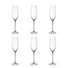 Set de 6 copas flauta para espumante de vidrio diseño gota 25 cm Sinfonia Promoción