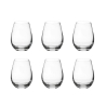 Set de 6 vasos de agua 10 cm diseño de gota en vidrio cristalino Sinfonia Promoción