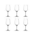 Set de 6 copas bordeaux diseño goccia 570 ml en vidrio cristalino Sinfonia Promoción