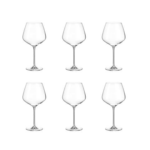 Juego de 6 copas burgundy restaurante bar cocina diseño goccia 950 ml Sinfonia Promoción