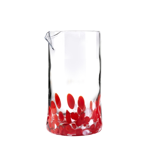 Jarra de agua de vidrio rojo 0,5 L de mesa con decoraciones Venise Promoción