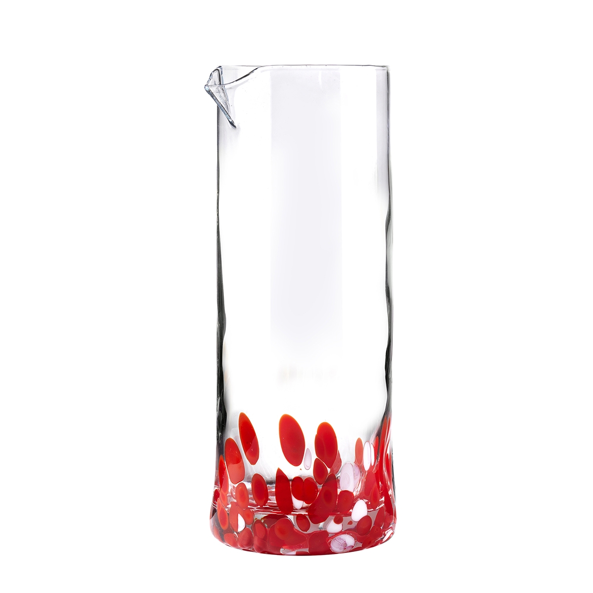 Jarra de agua 0,9L de vidrio para mesa con decoraciones rojas 21cm Venise Promoción Jarra de agua 0,9L de vidrio para mesa con decoraciones rojas 21cm Venise Promoción