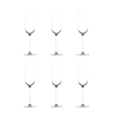 Set de 6 copas de champagne espumante para degustación en vidrio 250 ml Shanghai Promoción