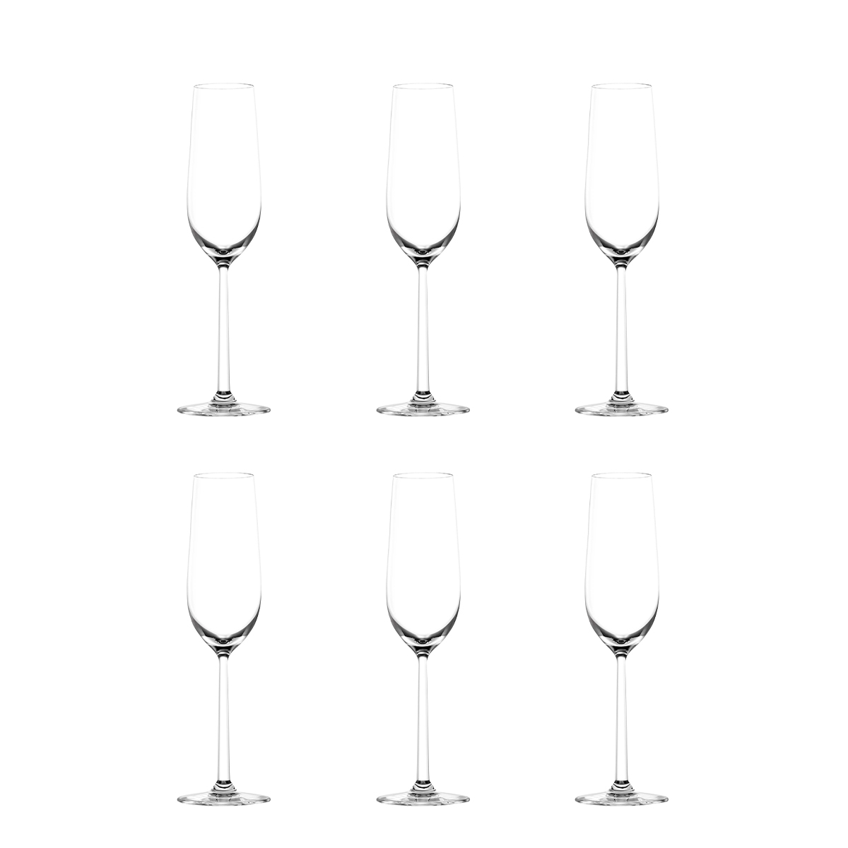 Set de 6 copas de champagne espumante para degustación en vidrio 250 ml Shanghai Promoción Set de 6 copas de champagne espumante para degustación en vidrio 250 ml Shanghai Promoción