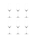 Set de 6 copas de champagne espumante para degustación en vidrio 250 ml Shanghai Promoción