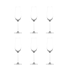 Set de 6 copas de champagne espumante para degustación en vidrio 250 ml Shanghai Promoción