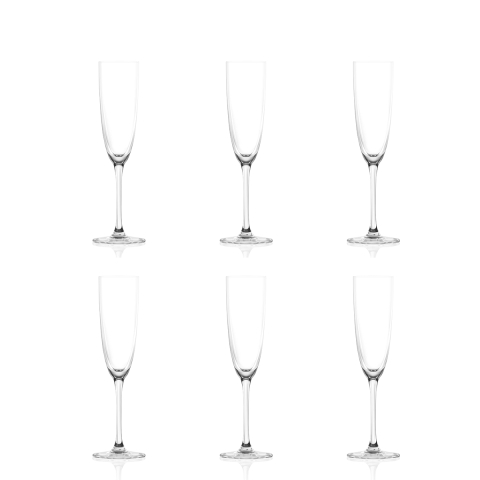 Set de 6 copas flauta para espumante y champán de 165 ml en vidrio Tokyo Temptation Promoción
