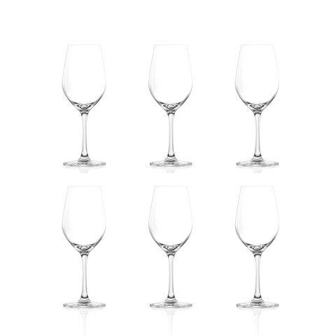 Juego de 6 copas de vino de 260 ml en vidrio cristalino Tokyo Temptation Promoción