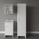 Columna de baño para lavandería en PVC blanco con puerta D8FC9006K Negrari Stock