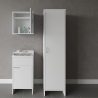 Columna de baño para lavandería en PVC blanco con puerta D8FC9006K Negrari Stock