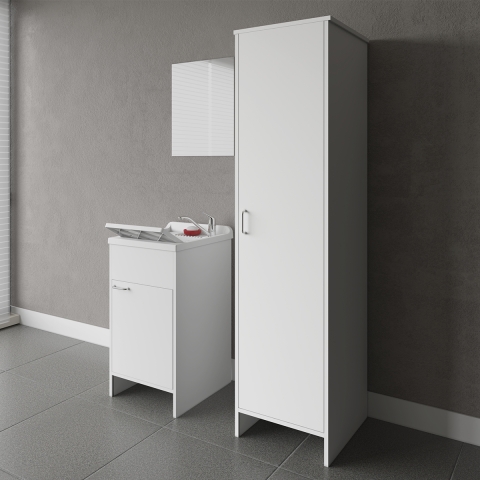 Set móvil lavadero con puerta espejo columna lavandería Negrari COMP 7 Promoción