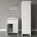 Set de mueble lavadero con espejo y columna de lavandería Negrari COMP 8 Promoción
