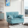 Sillón cama plegable compacto de terciopelo Deborah Twin Lux Rebajas
