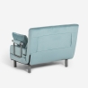 Sillón cama plegable compacto de terciopelo Deborah Twin Lux 
