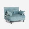 Sillón cama plegable compacto de terciopelo Deborah Twin Lux 