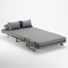 Sillón Sofá Cama Plegable Reposabrazos de tela Deborah Twin Dos Plazas 
