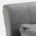 Sillón Sofá Cama Plegable Reposabrazos de tela Deborah Twin Dos Plazas 