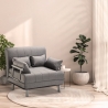 Sillón Sofá Cama Plegable Reposabrazos de tela Deborah Twin Dos Plazas Precio