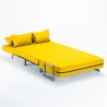 Sillón Sofá Cama Plegable Reposabrazos de tela Deborah Twin Dos Plazas 