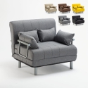 Sillón Sofá Cama Plegable Reposabrazos de tela Deborah Twin Dos Plazas Características