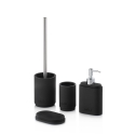 Juego de baño 4 piezas de resina negro Zima Promoción