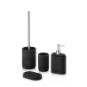 Juego de baño 4 piezas de resina negro Zima Promoción