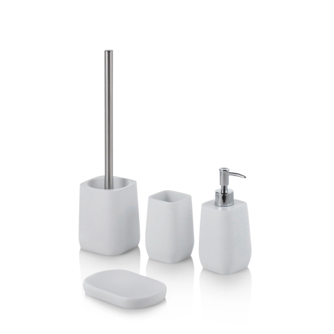Juego de accesorios de baño de resina blanca Capua Promoción