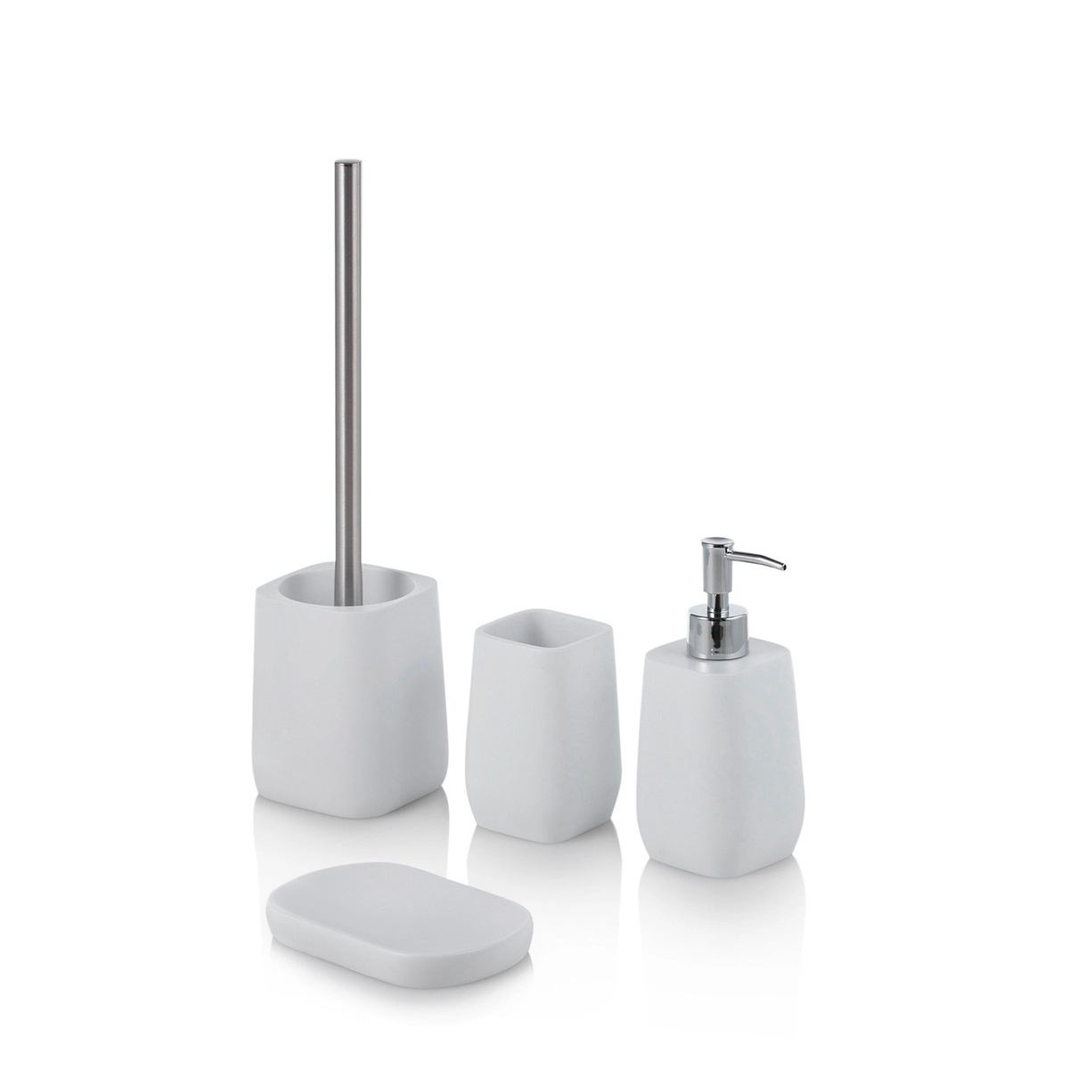 Juego de accesorios de baño de resina blanca Capua Promoción Juego de accesorios de baño de resina blanca Capua Promoción