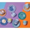 Juego de 6 tazas de café de porcelana con plato 90ml Marea C Venta