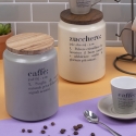 Bote de café gris con tapa de bambú 0,8L Victionary E Venta