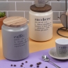 Bote de café gris con tapa de bambú 0,8L Victionary E Venta